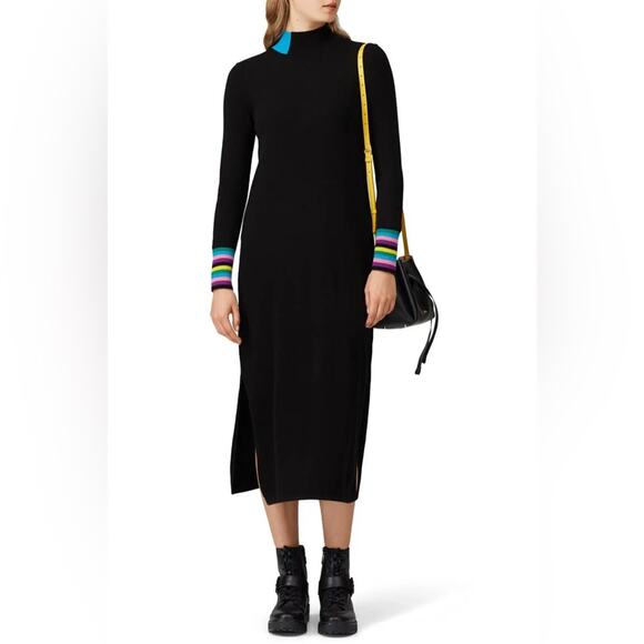 Chinti & Parker Black Sweater Bloomsbury Dress Large Black - Picture 1 of 7
